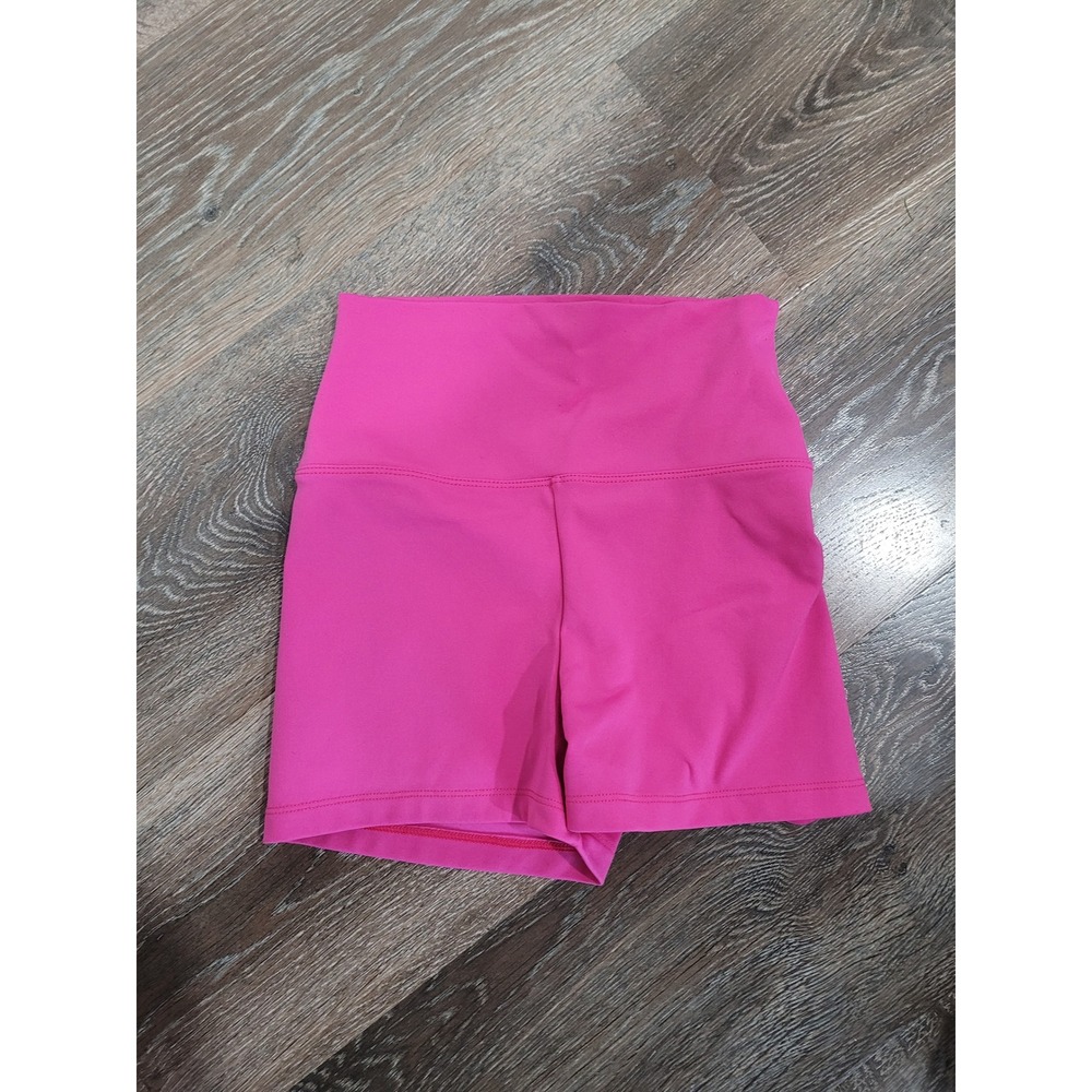 Capezio Girls High Waisted Dance Shorts Hot Pink Active Wear Size Medium #7